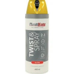 Måla & Rita|Sprayfärg*Plasti-kote T&S Gul Blank 400 ml