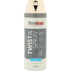 Måla & Rita|Sprayfärg*Plasti-kote T&S Vit Matt 400 ml