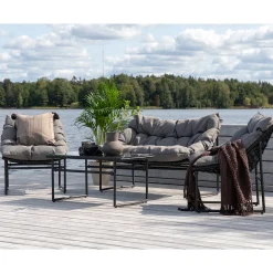 Venture Home Ture Soffgrupp Svart med Dynor Utomhus