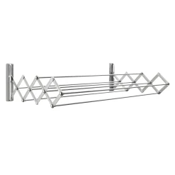 Klädvård|Klädvård*JUWEL Vägghängd & Hopfällbar 80 cm Stål Silver