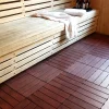 Hestraplattan Woodlook Mahogany Golvtrall för Balkong & Terrass